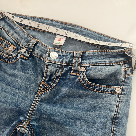 True Religion women’s Stella Mid rise skinny cable stitch jeans size 26 - Picture 6 of 13